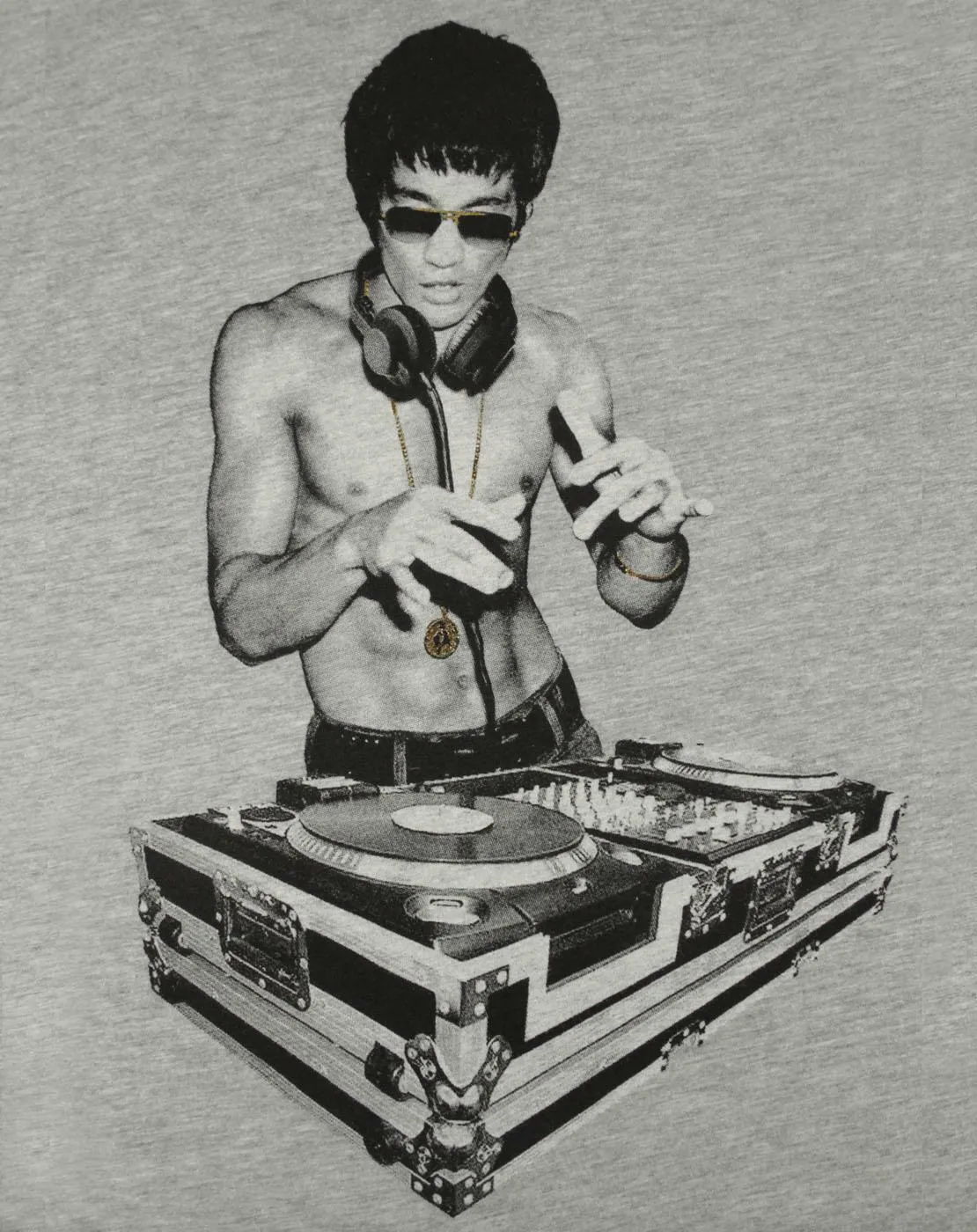 Bruce Lee Mens Grey Vest