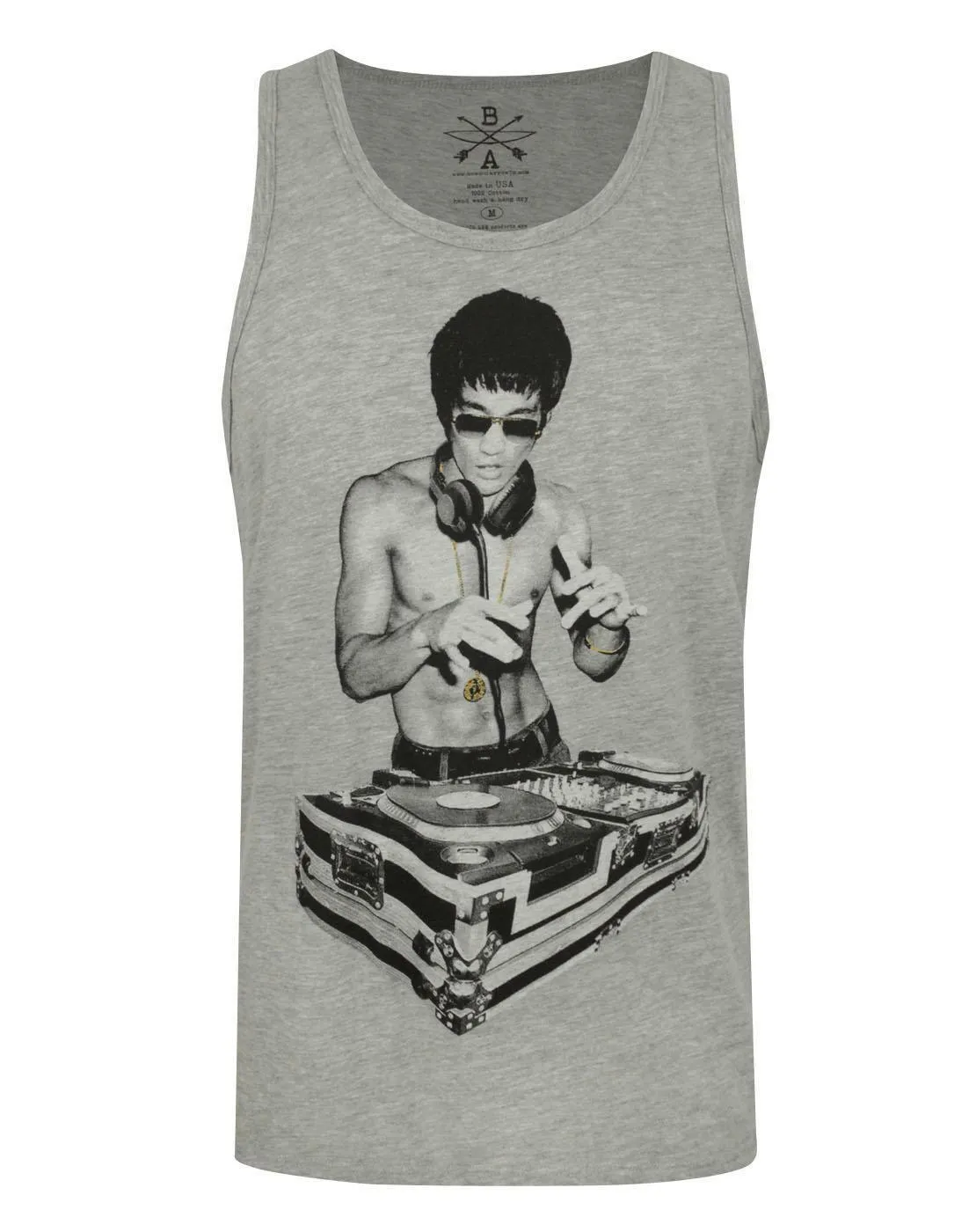 Bruce Lee Mens Grey Vest