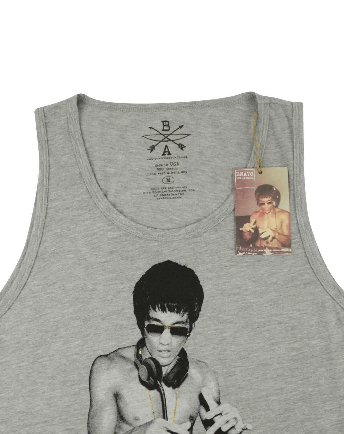 Bruce Lee Mens Grey Vest