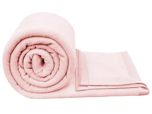 BSB HOME Micro Fleece Blanket/Dohar with Antipill Property for Double Bed (90 X 86 Inches) |Ultrasoft & Lightweight Antipilling Blanket with Satin Piping Border- 250 GSM | (Light Pink), 350 TC