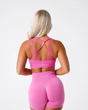 Bubble Gum Pink Galaxy Ribbed Seamless Bra
