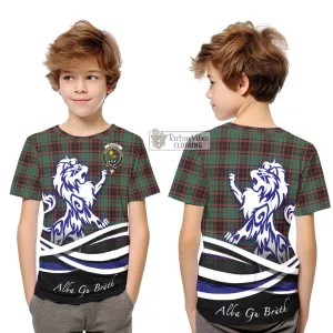 Buchan Ancient Tartan Kid T-Shirt with Alba Gu Brath Regal Lion Emblem
