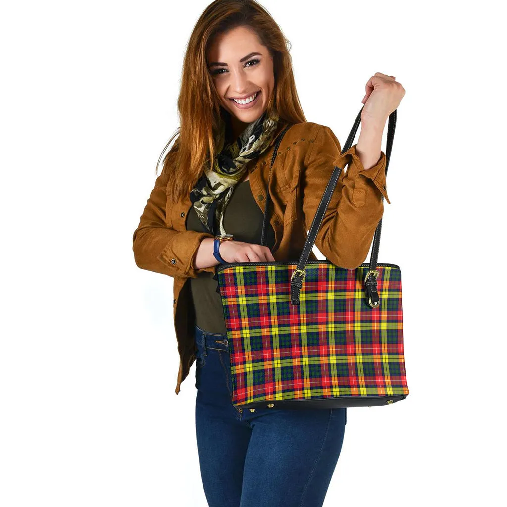 Buchanan Modern Tartan Leather Tote Bag