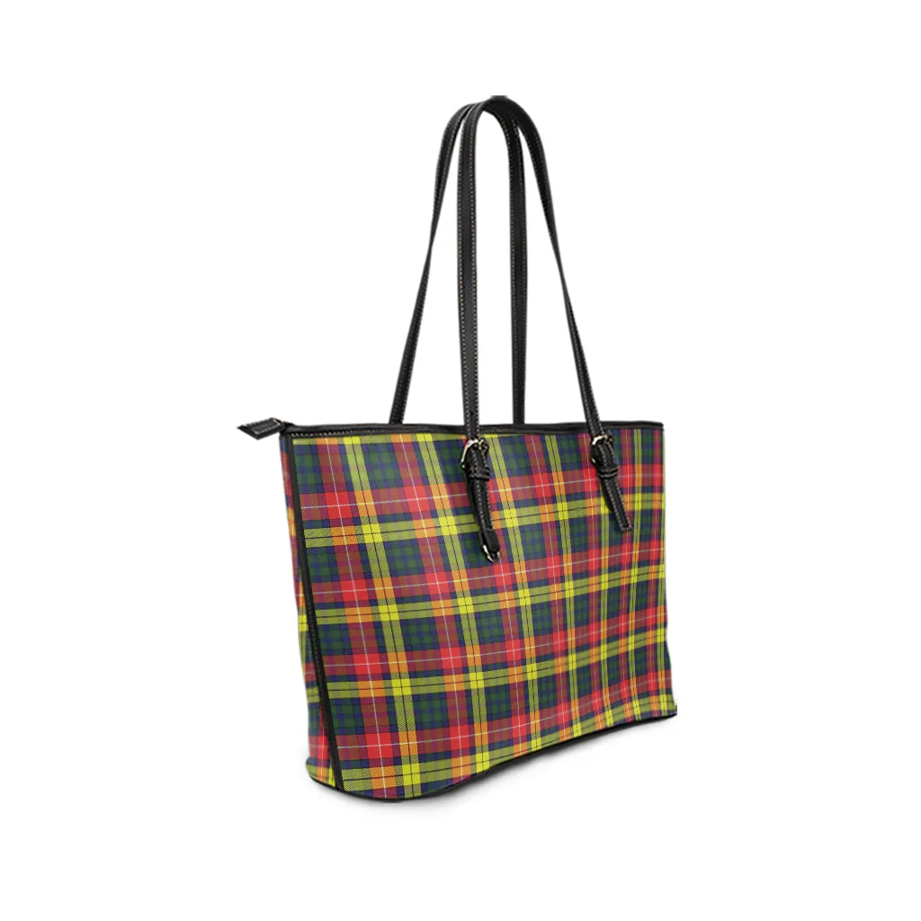 Buchanan Modern Tartan Leather Tote Bag