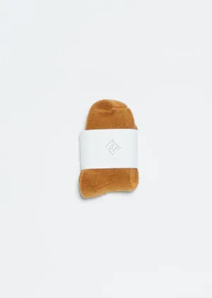 Buckle Ankle Socks — Brown
