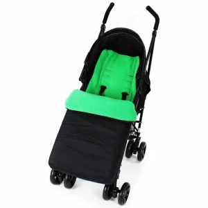 Buddy Jet Foot Muff Dark Green Suitable For OBaby Atlas Lite Travel System (Lime Stripes)