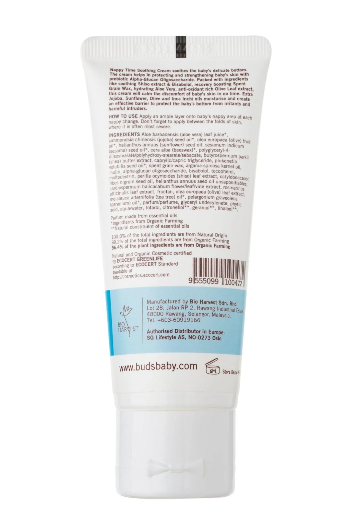 Buds Soothing Organics Nappy Time Soothing Cream 50ml