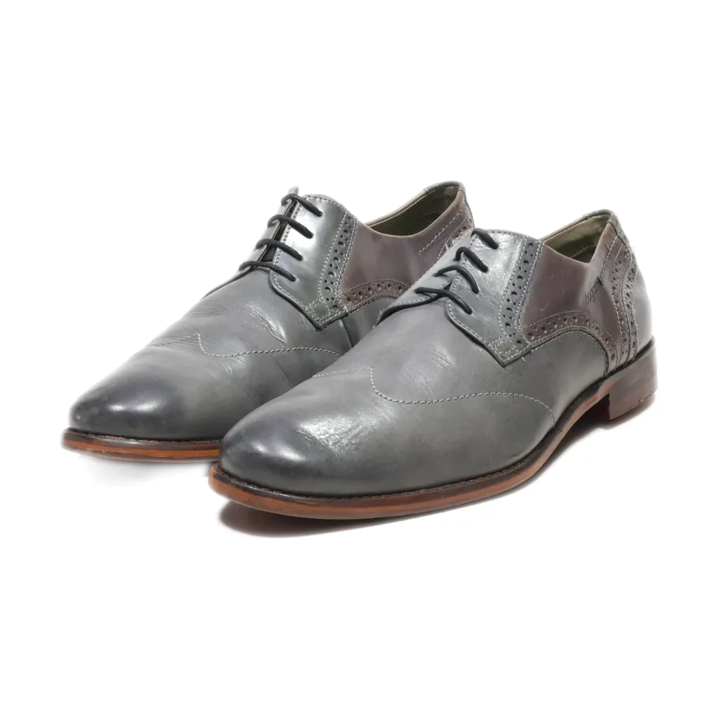 Bugatti Formal Lace Ups Leather Grey Colour For Men