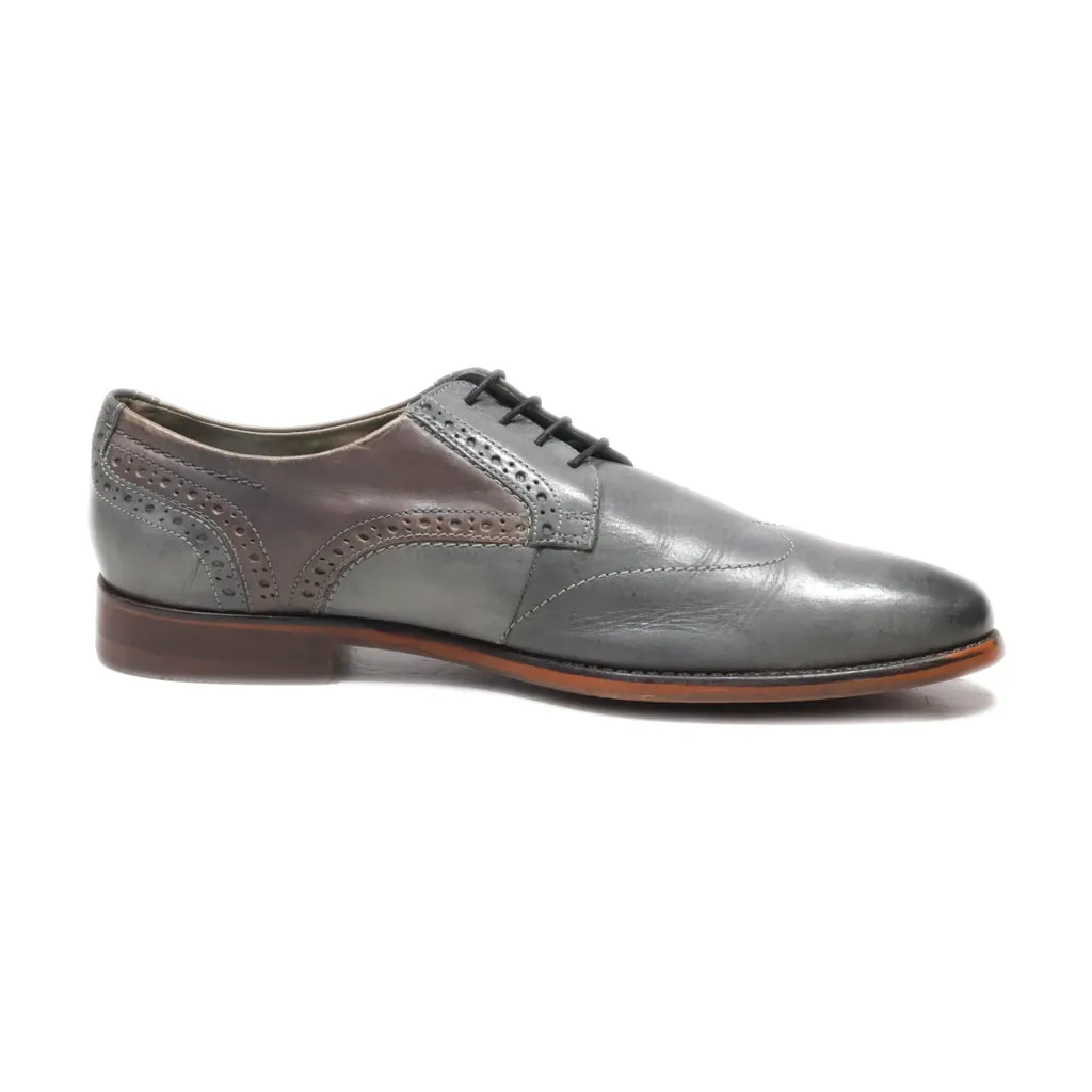 Bugatti Formal Lace Ups Leather Grey Colour For Men