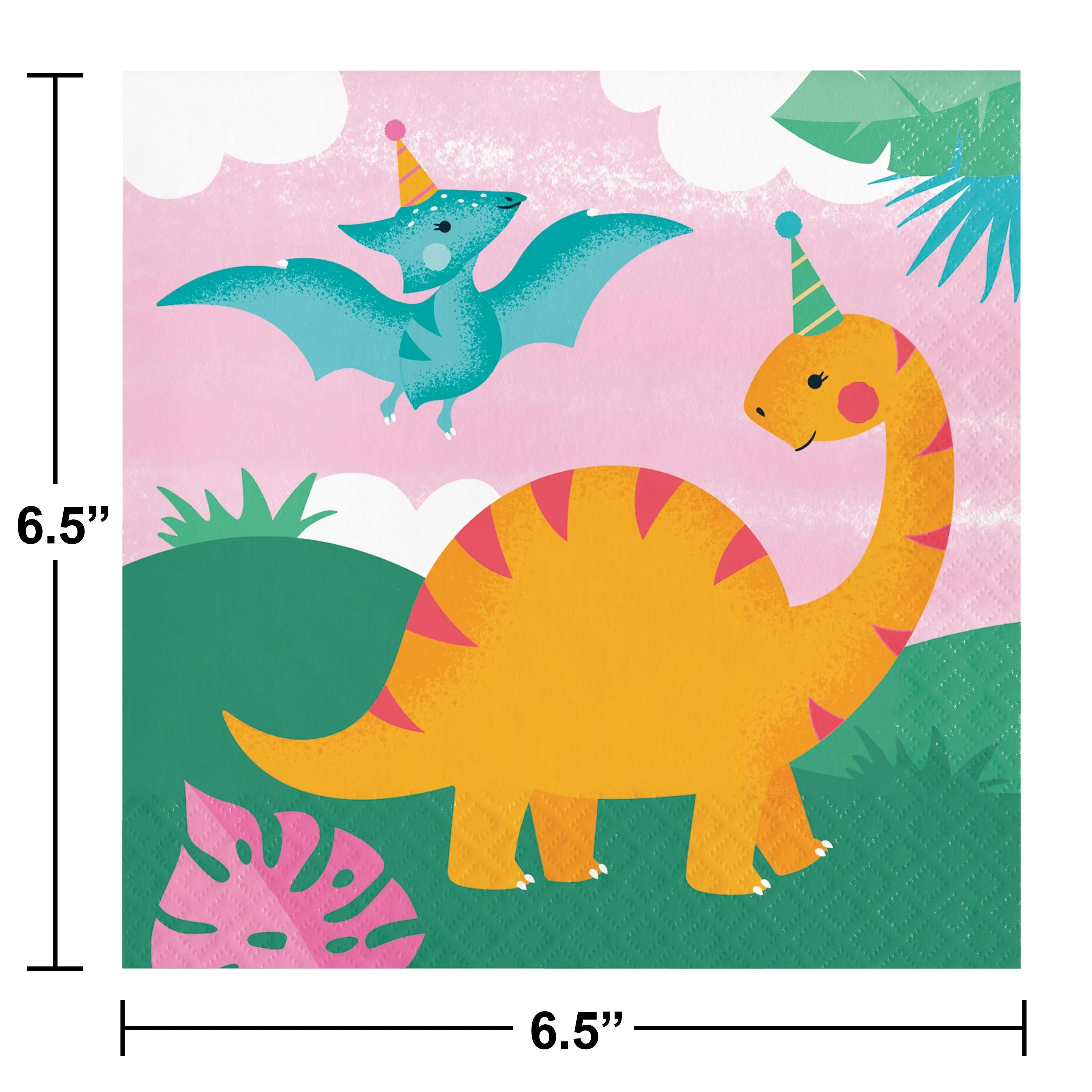 Bulk Girl Dino Party 2Ply Luncheon Napkin (192 per Case)