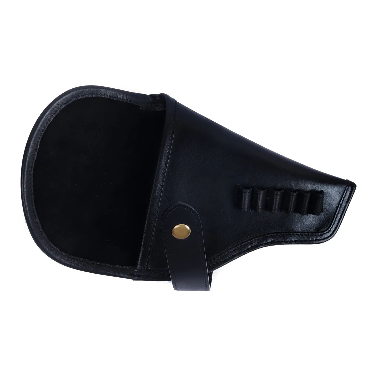 Bullets Holder Gun Cover & Buckle Strap Black Genuine Leather Cover With Lion Logo (MTO)