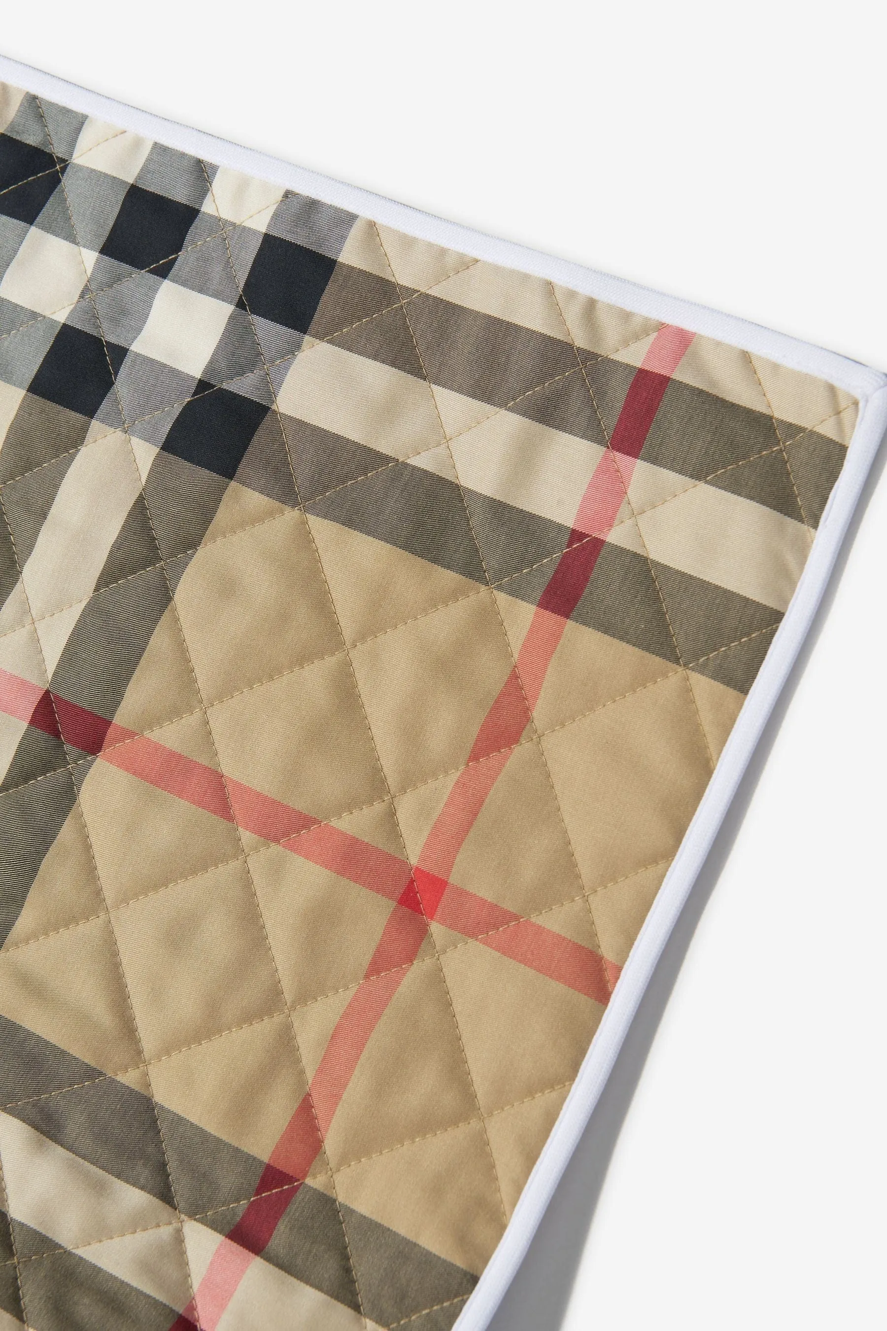 Burberry Baby Teri Quilted Check Blanket in Beige