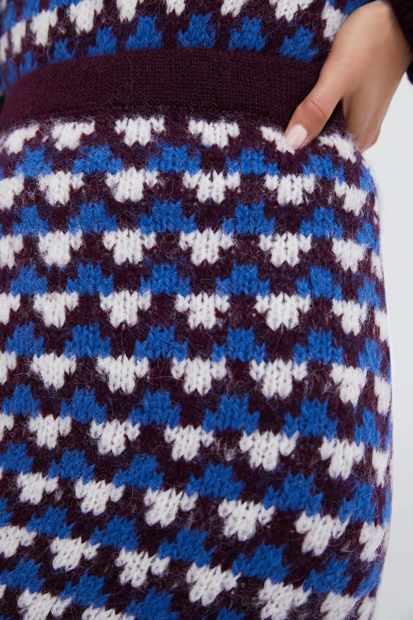 Burgundy and Blue Nuna Skirt