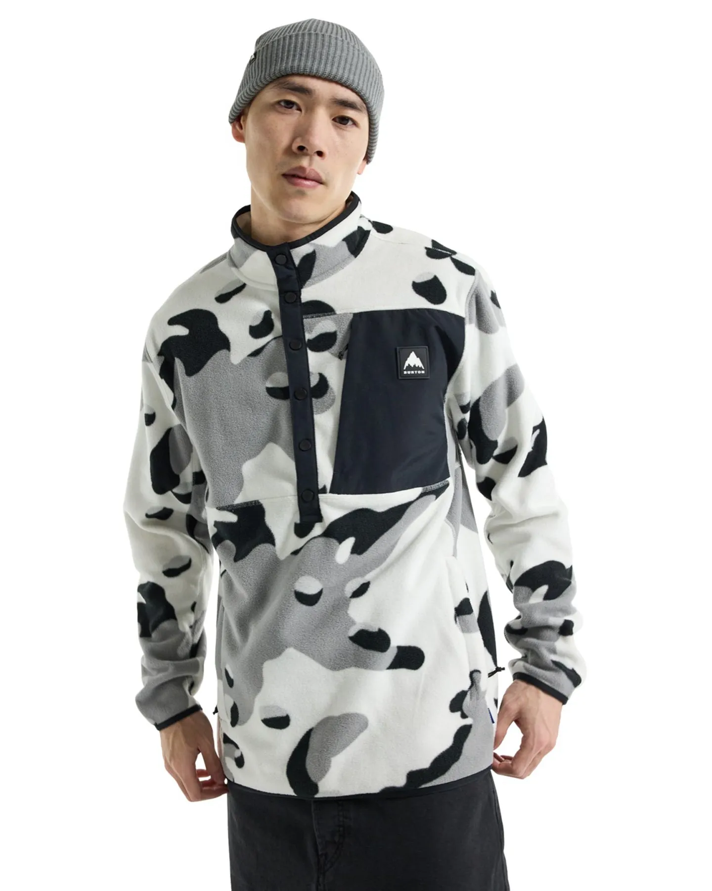 Burton Men's Cinder Fleece Pullover - Stout White Cookie Camo