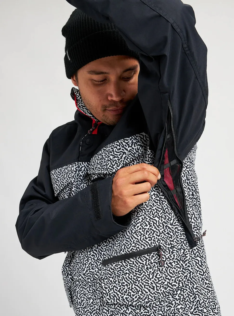 Burton Mens Covert Snowboard Jacket True Black/PJ PR M