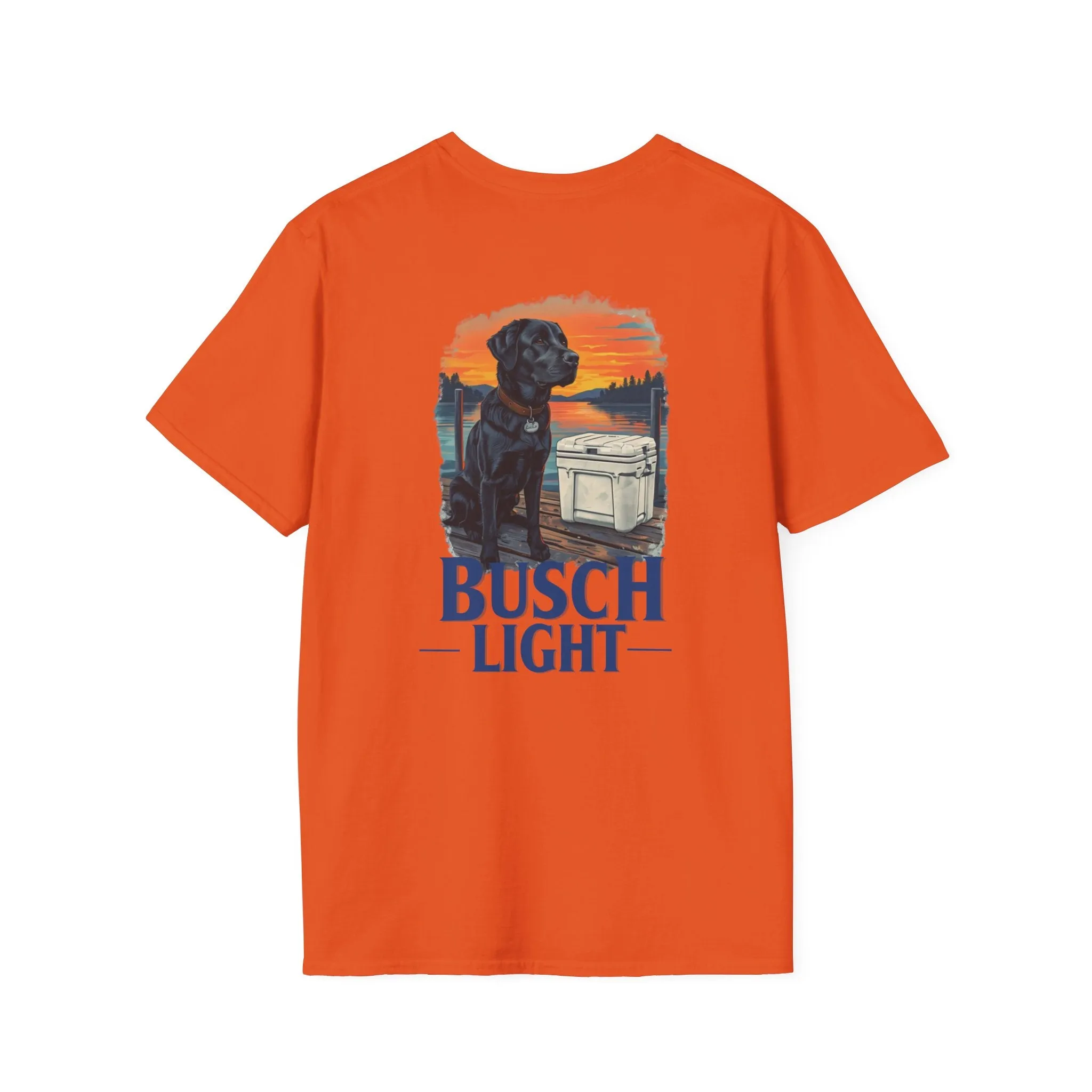 Busch Light Black Lab Lake Sunset Softstyle Graphic T-Shirt