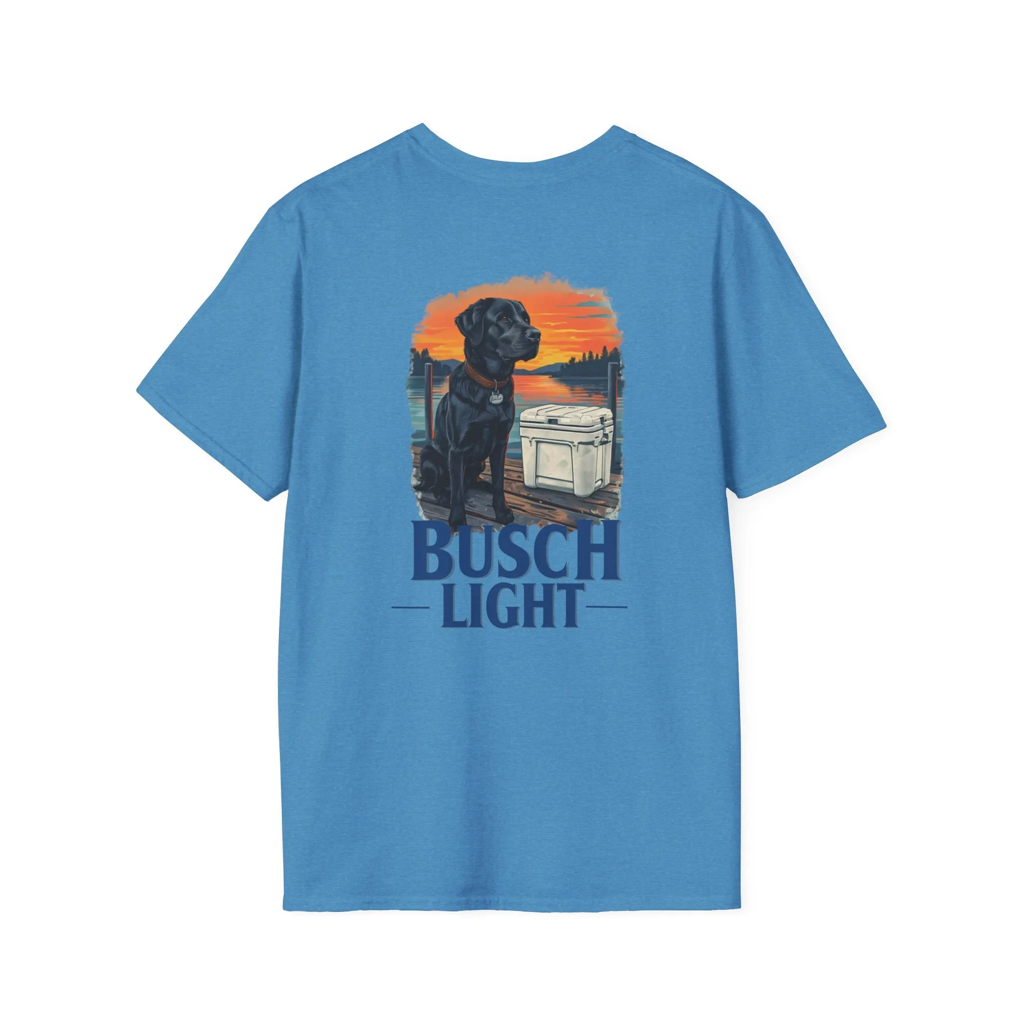 Busch Light Black Lab Lake Sunset Softstyle Graphic T-Shirt