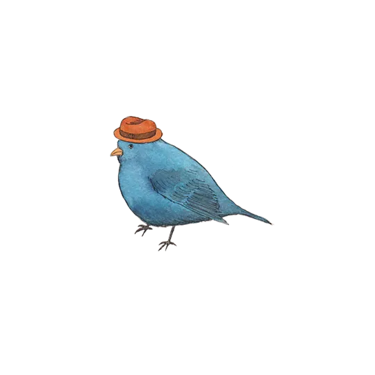 Business Bird | Temporary Tattoo Pair