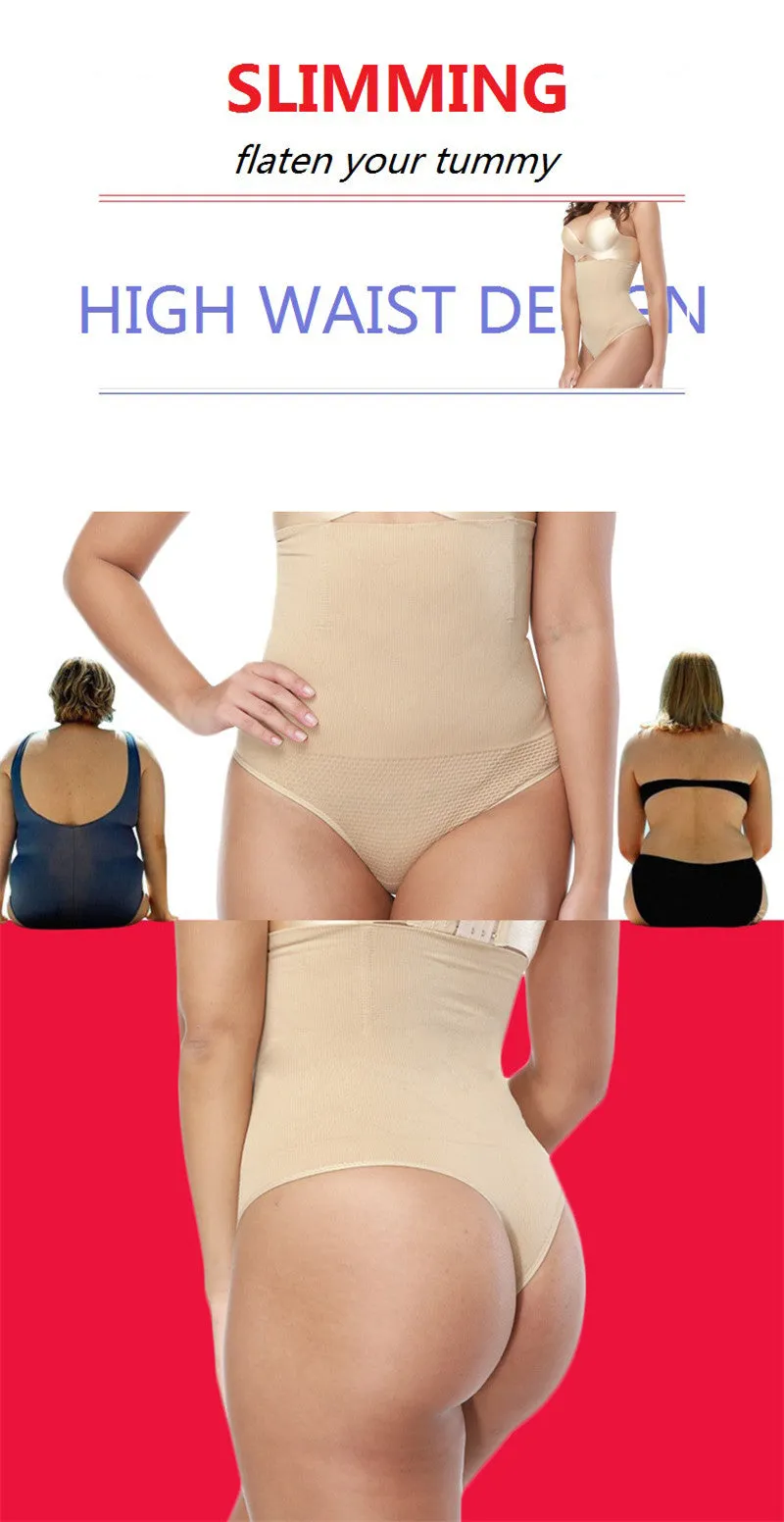 Butt Lifter Tummy Control Panties G-string Thong Body Shaper High Waist Trainer Shapewear