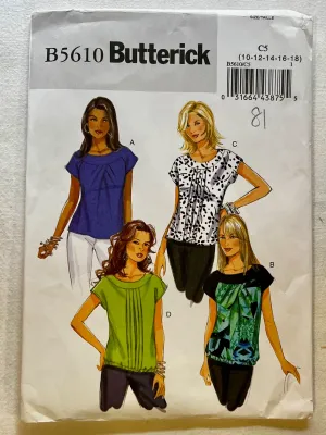 Butterick B5610 UNCUT Blouse Sizes 10-18