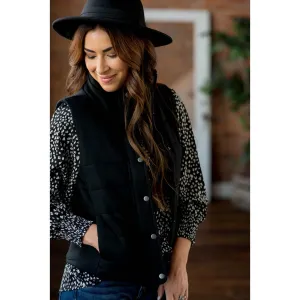 Button Down Puffer Vest
