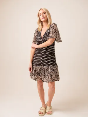 Bytimo Georgette Flounce Dress in Pasiley
