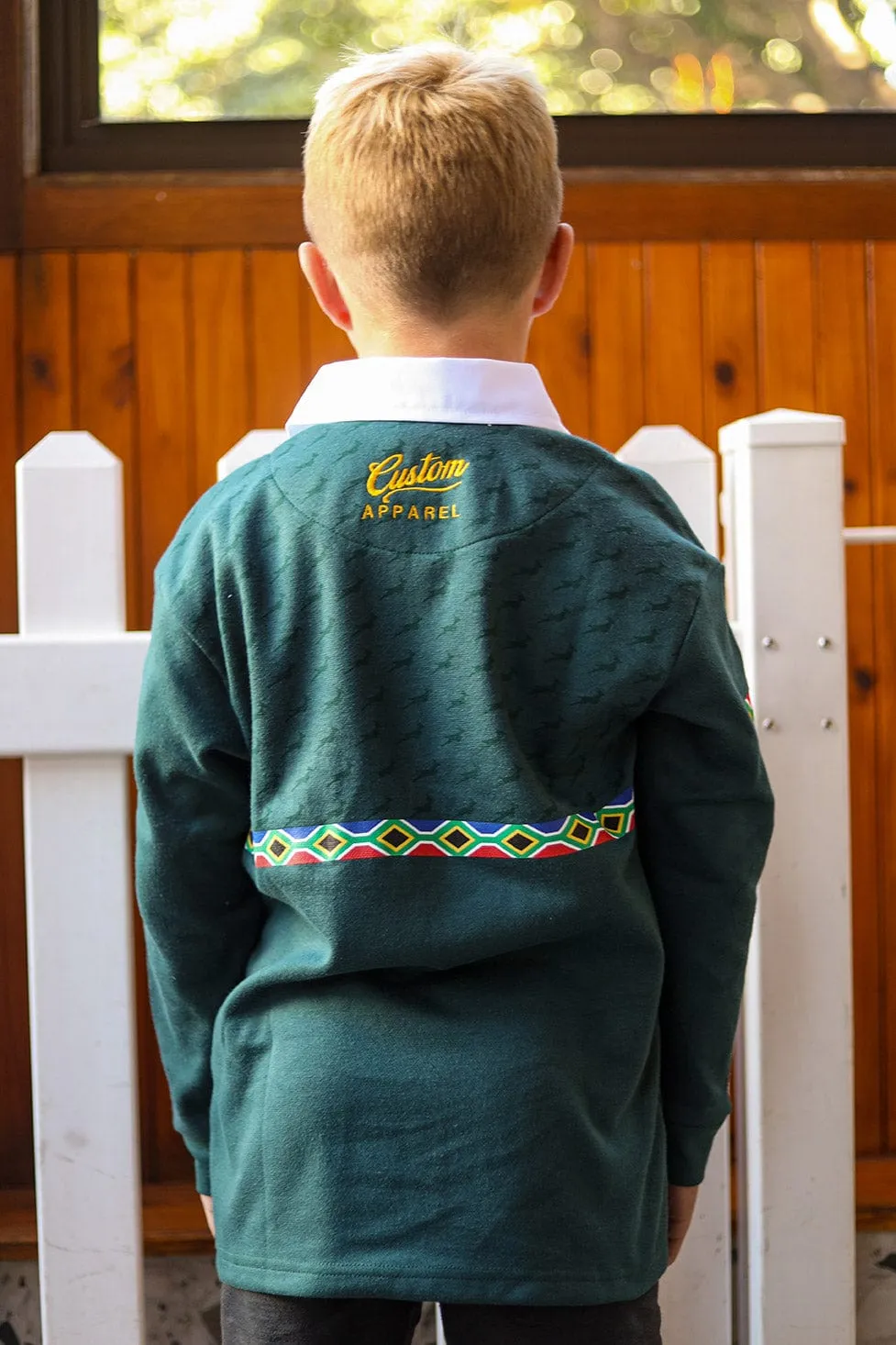 CA JNR Supporters Cotton Golfer L/Sleeve | Green Amandla