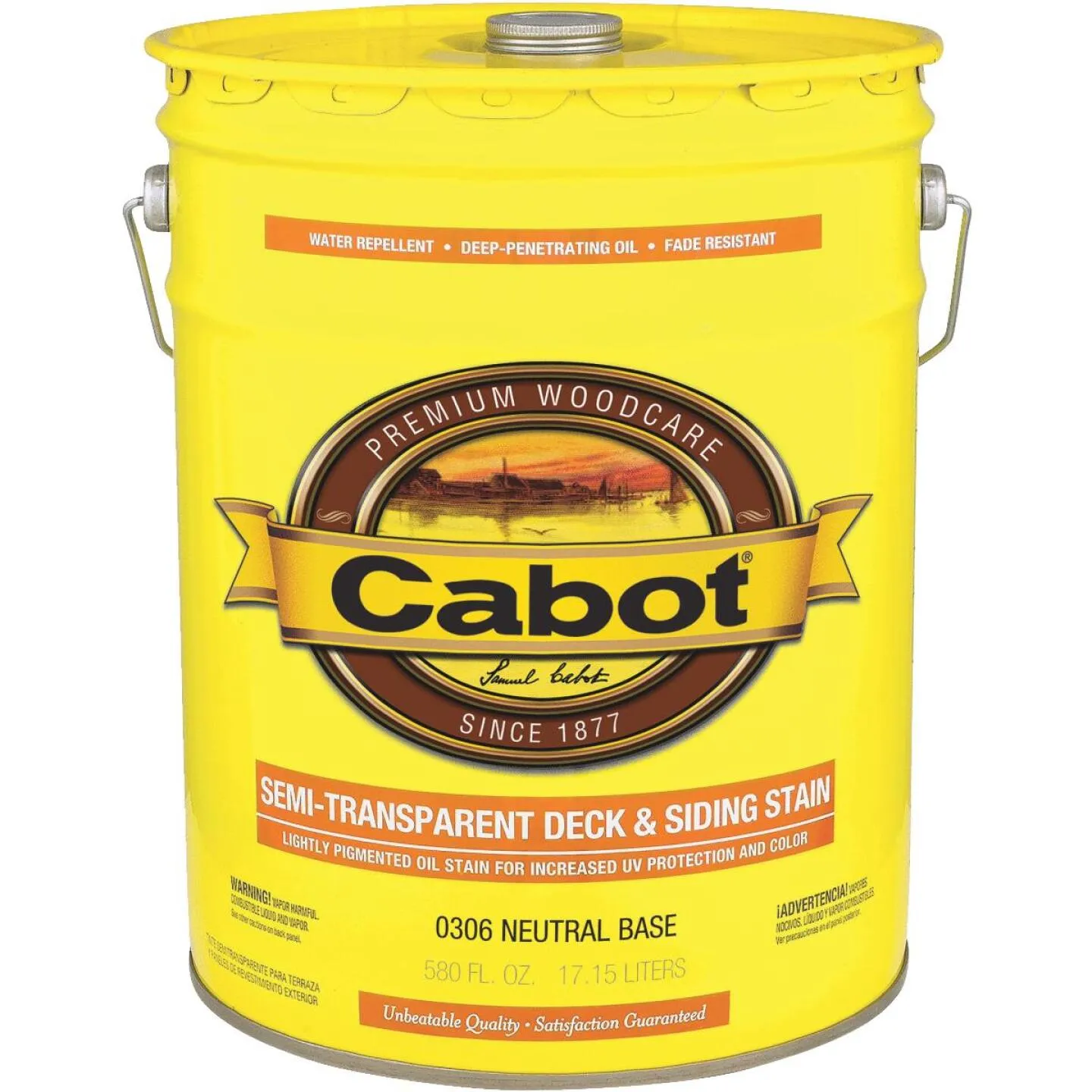 Cabot Semi-Transparent Deck & Siding Exterior Stain, Neutral Base, 5 Gal.
