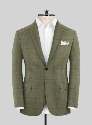 Caccioppoli Omari Glen Green Wool Jacket