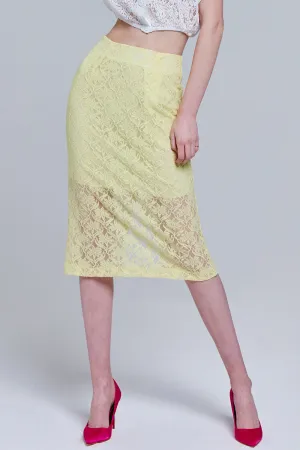 Caelan Lace Midi Skirt