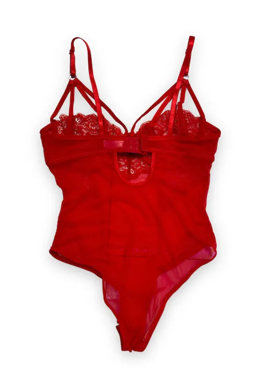 Caged Underwire Lace Bodysuit