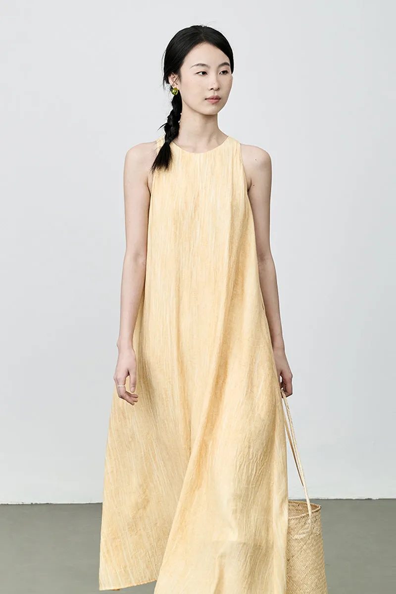 Calendula Halterneck Dress Lazy Tie-Dye Art Vest Dress