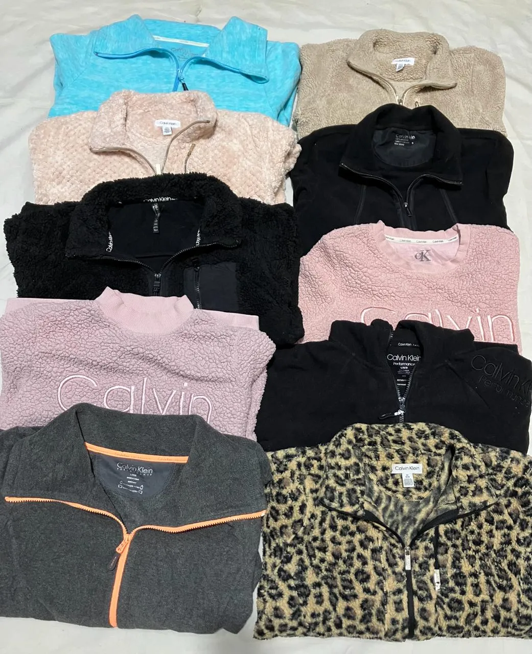 Calvin Klein Fleece Jackets, 13 Pieces