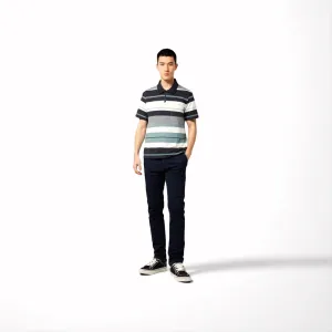 camel active Men Chino Trousers in 208 Loose Fit with 5 Pockets in Navy Blue Corduroy 9-208SS25CDB528