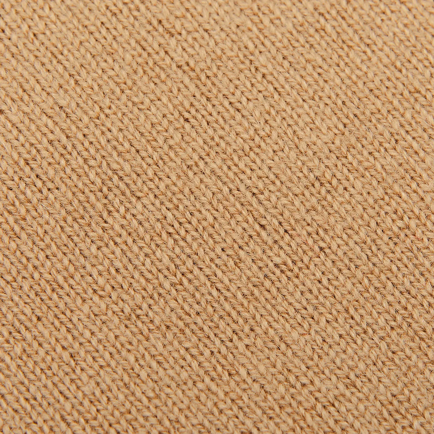 Camel Beige Crew Neck Cashmere Sweater