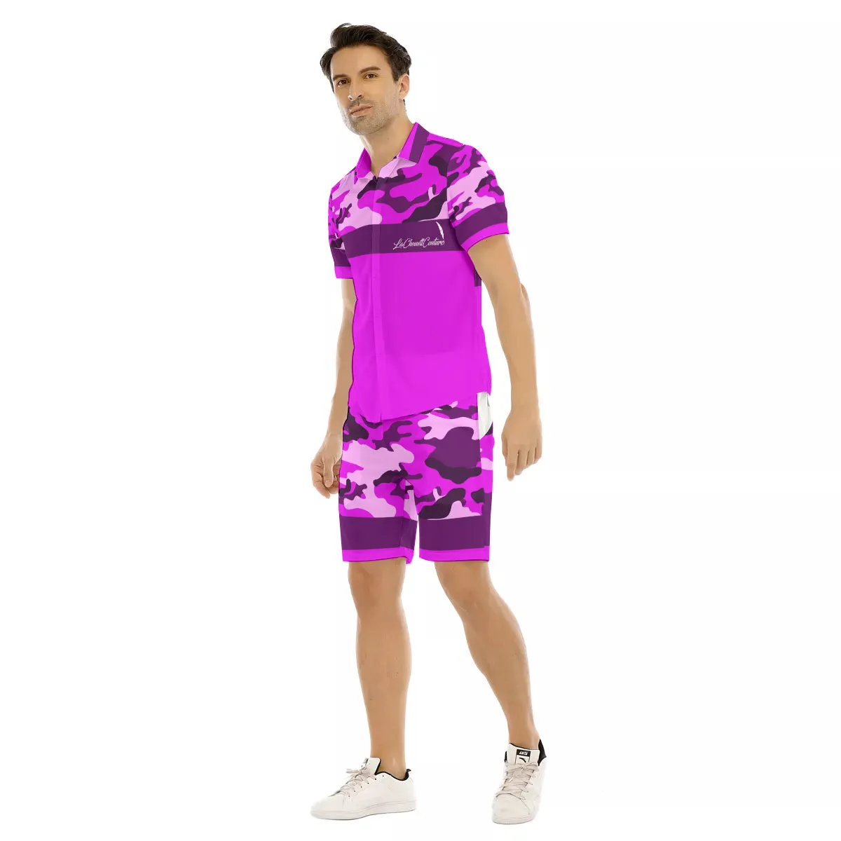 CAMOUFLAGE GRAPES Men's Short Sleeve Shirt Sets