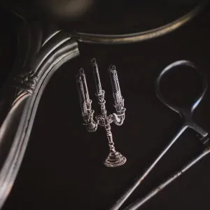 Candelabrum Enamel Pin by Lively Ghosts