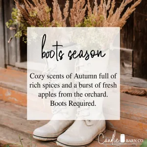 Candle Barn Co - Boots Season 4oz Mason Jar Soy Candles (FALL)