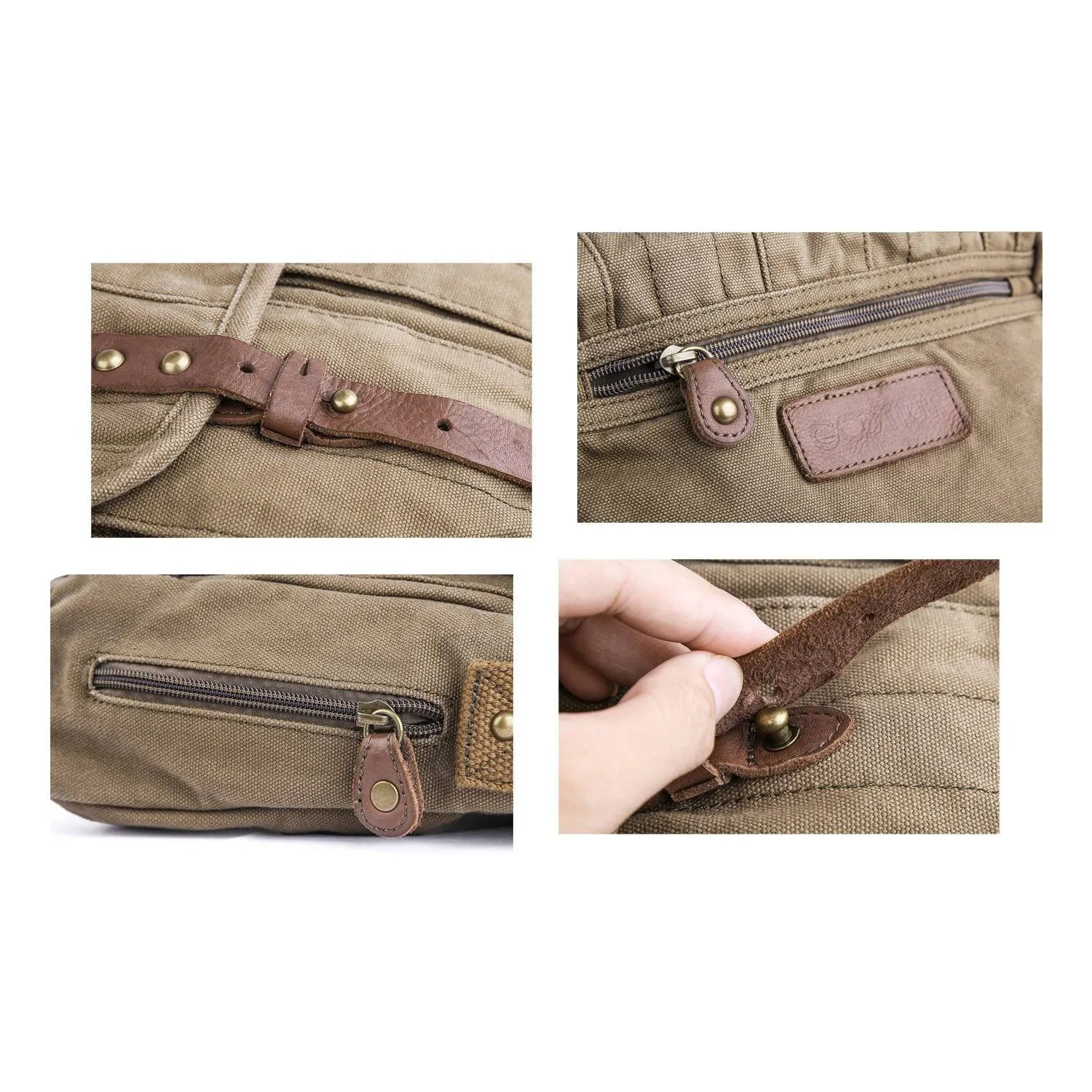 Canvas Crossbody Satchel #30829