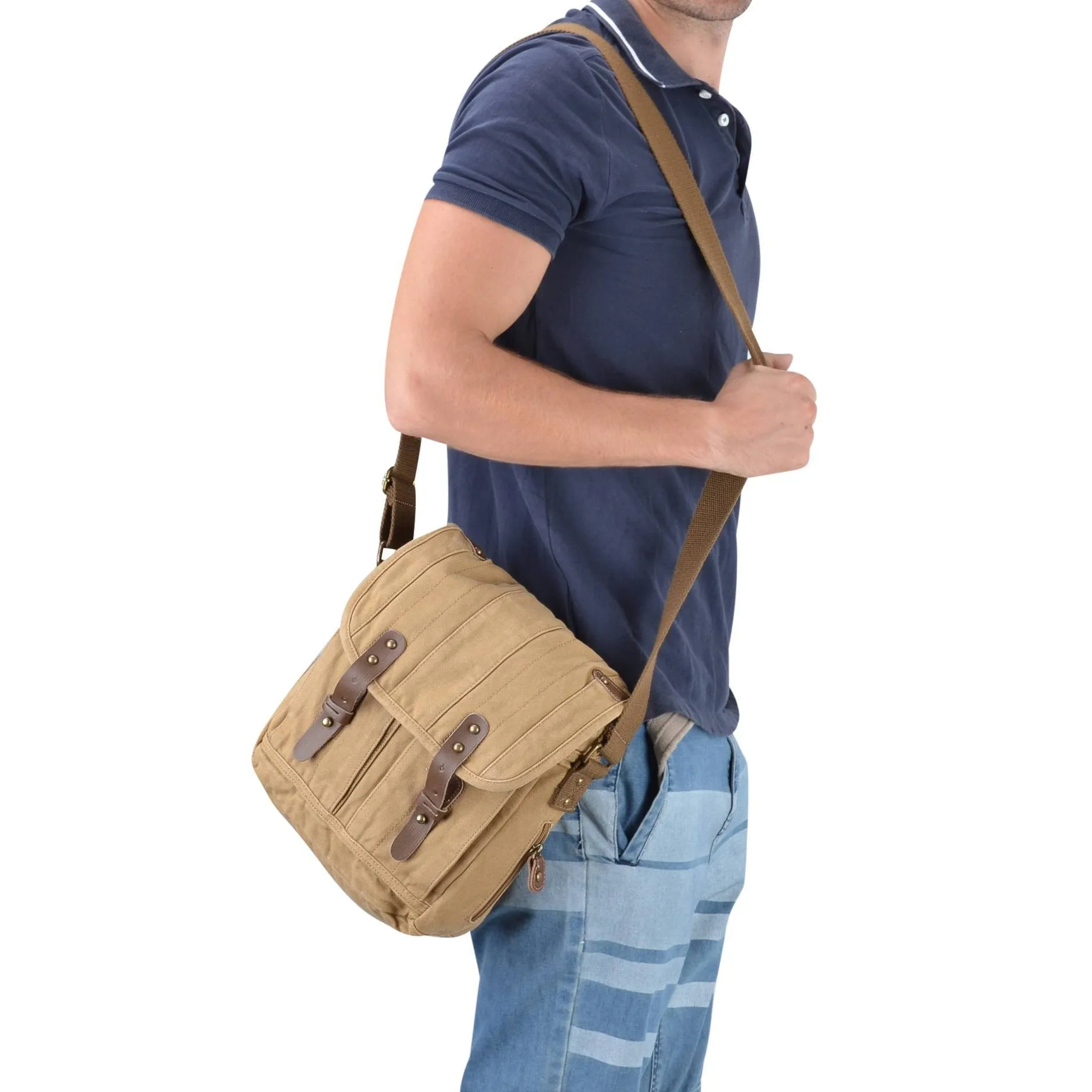 Canvas Crossbody Satchel #30829