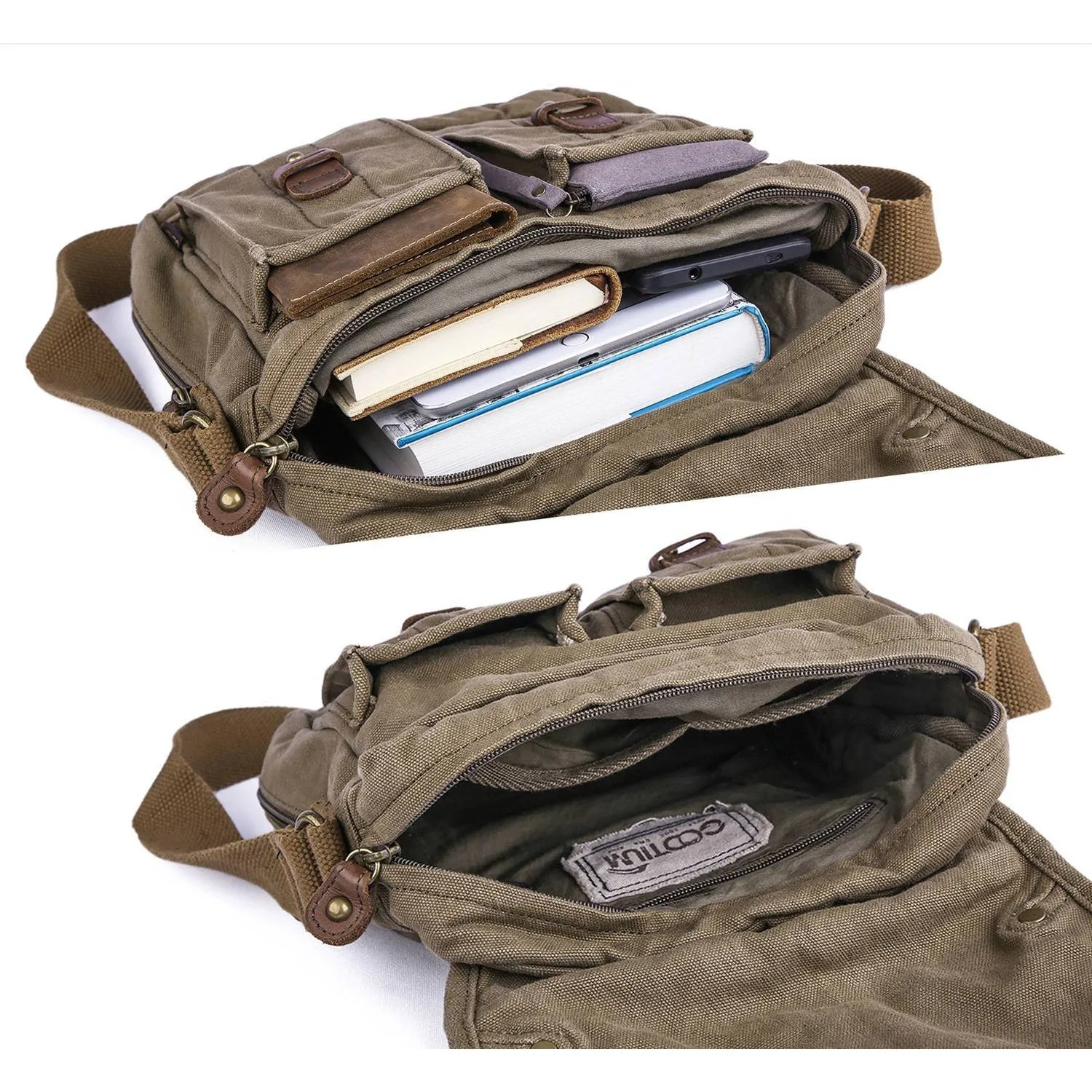 Canvas Crossbody Satchel #30829