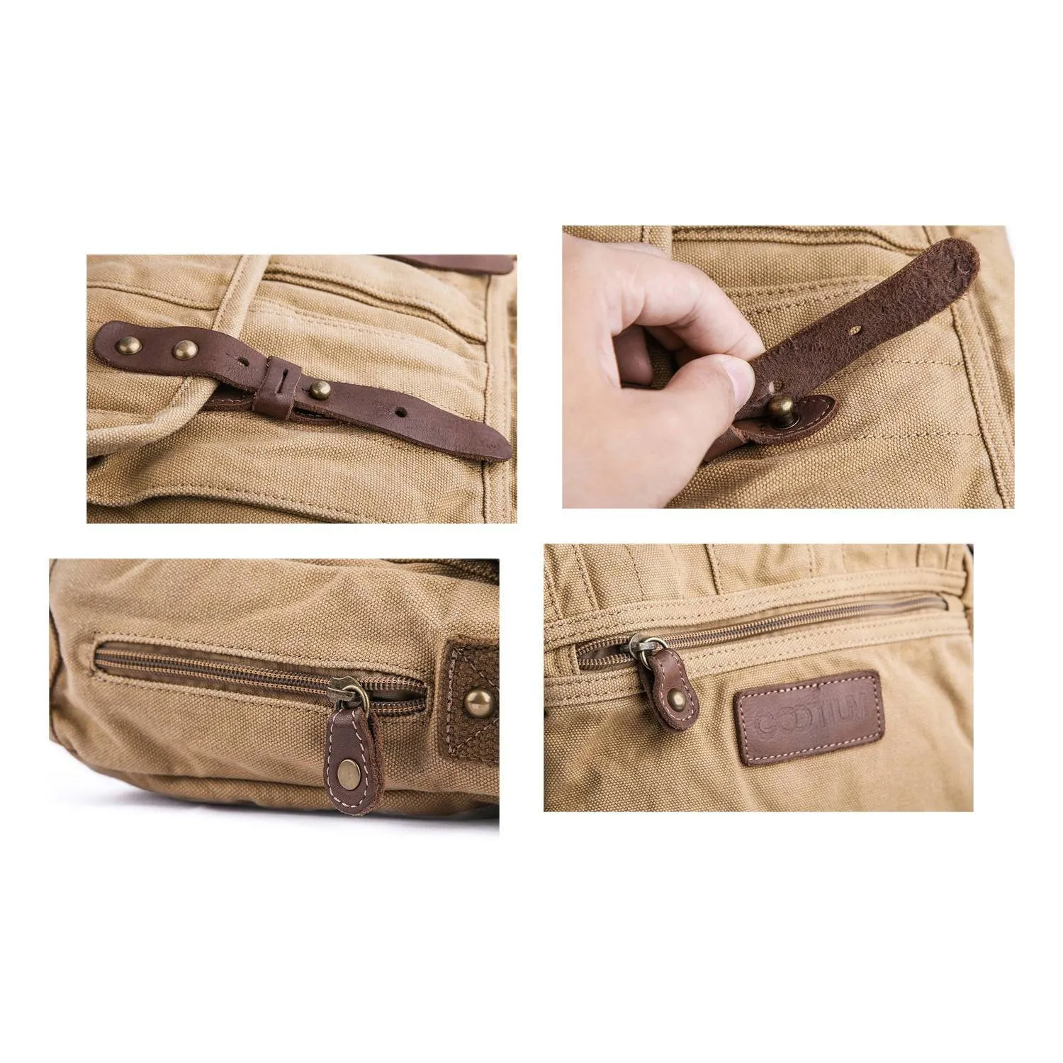 Canvas Crossbody Satchel #30829