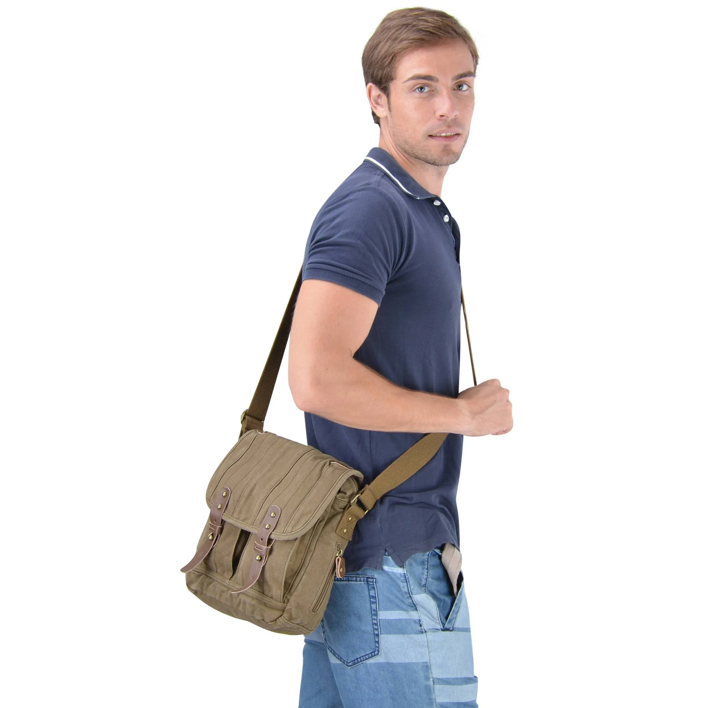 Canvas Crossbody Satchel #30829
