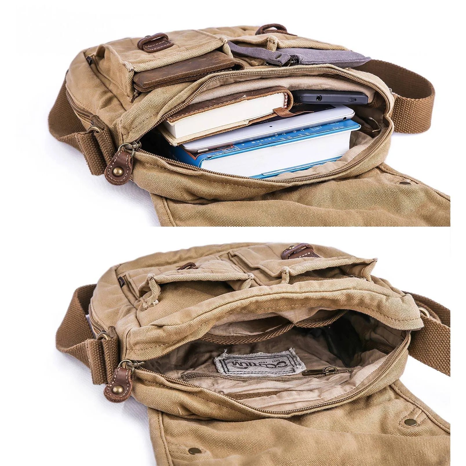 Canvas Crossbody Satchel #30829