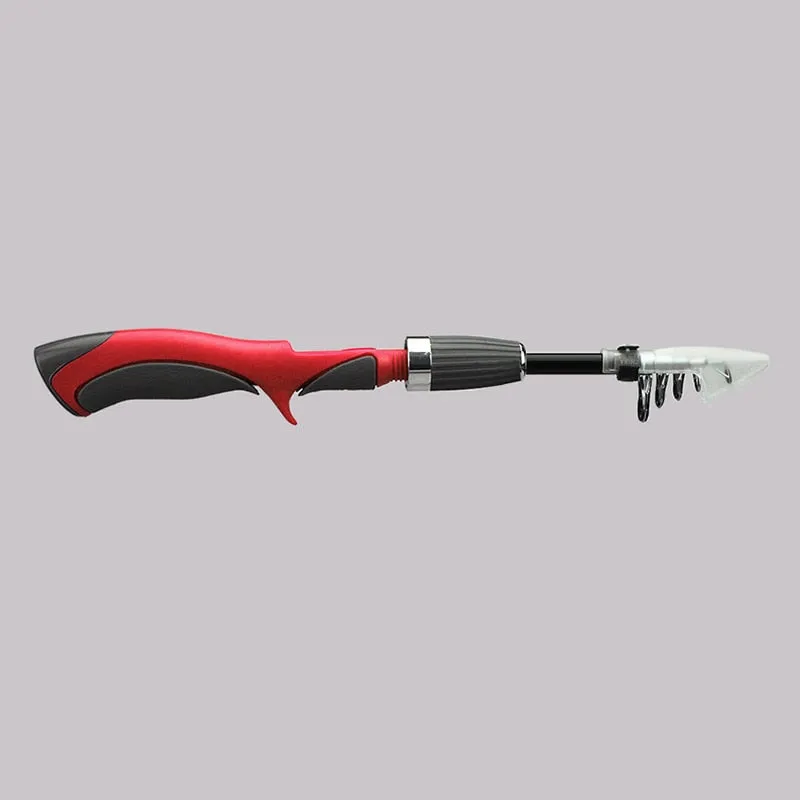 Carbon Fiber Rod Superhard Boat Ice Fly Lure Fishing Rod With High Quality Fishing Reel Fishing Tackle set 1.4m Length