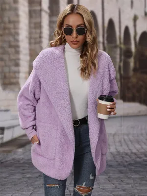 Cardigan Buttonless Hooded Jacket