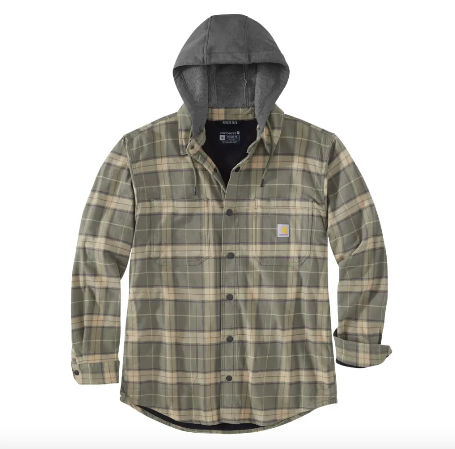 Carhartt Rugged Flex Flannel Fleece-Lined Hooded Shirt