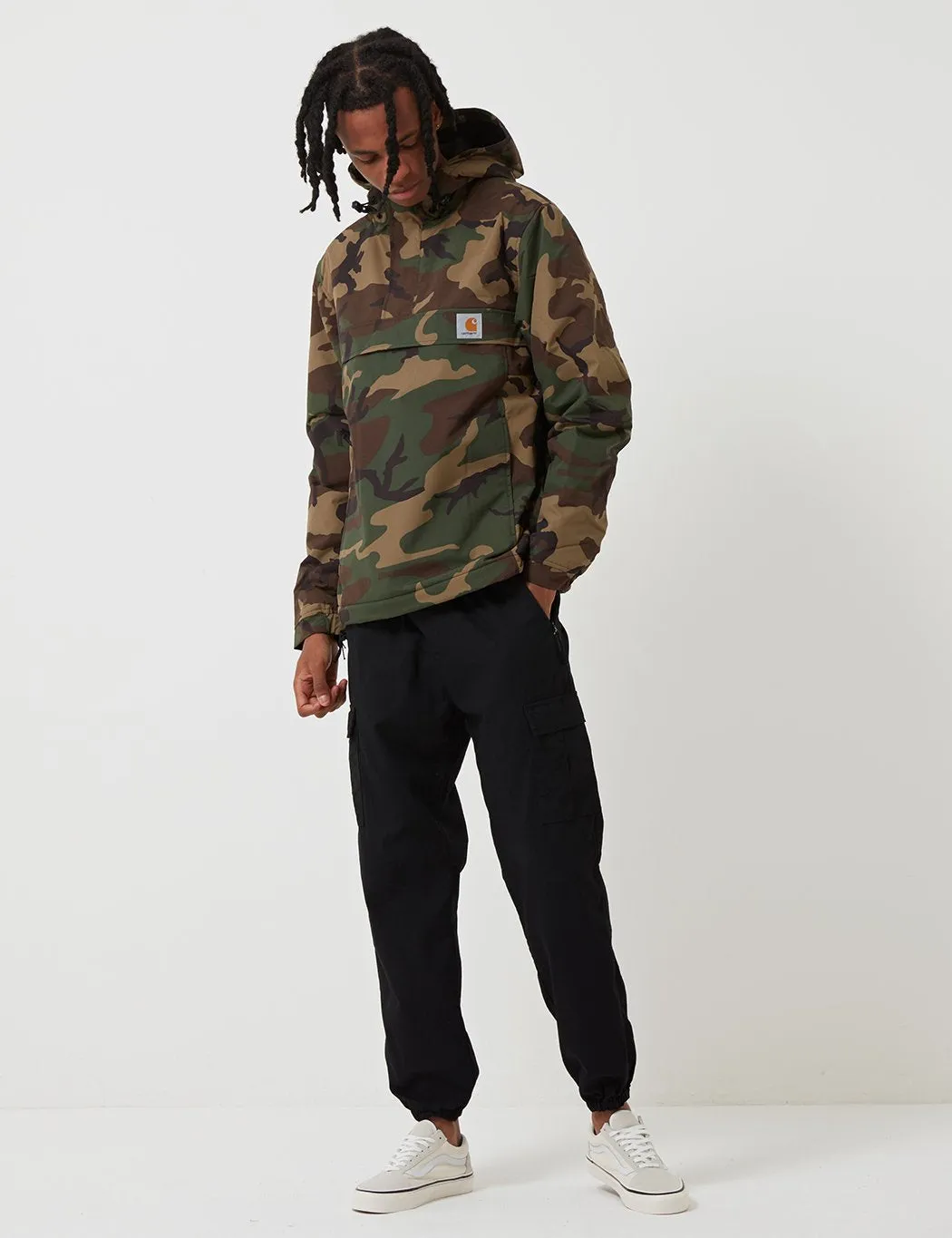 Carhartt-WIP Nimbus Half-Zip Jacket (Fleece Lined) - Camo Laurel Green
