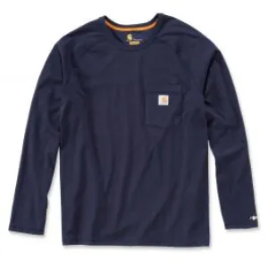 Carhartt&#x20;100393&#x20;T-Shirt&#x20;Cotton&#x20;l&#x2F;s&#x20;Force&#x20;-&#x20;Navy