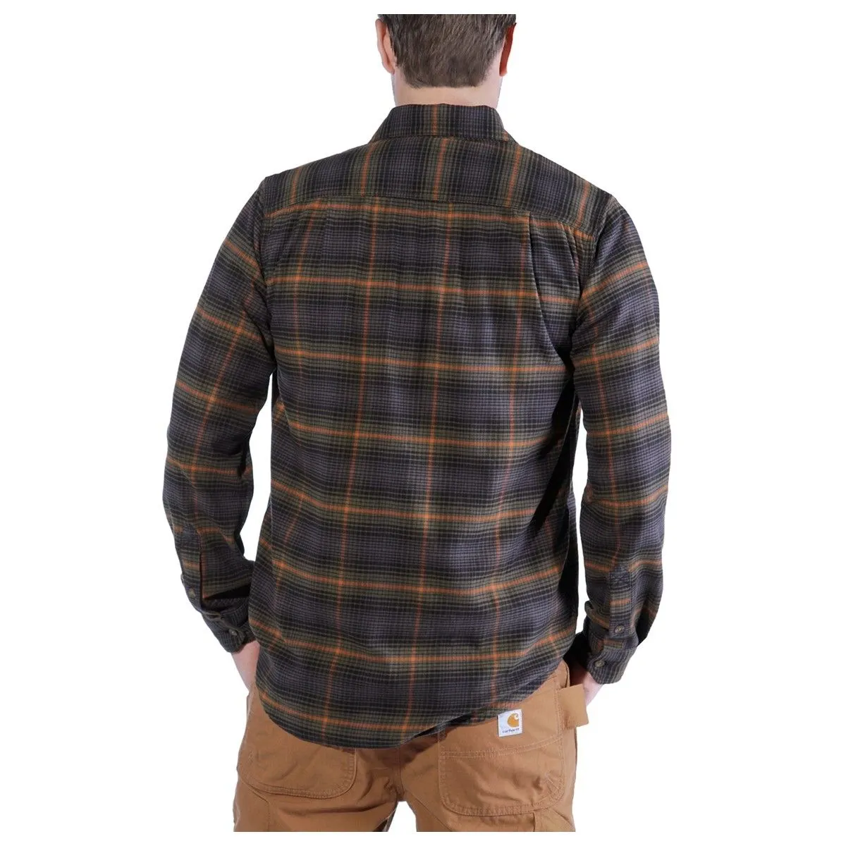 Carhartt&#x20;103445&#x20;Slim&#x20;Fit&#x20;Hamilton&#x20;Plaid&#x20;l&#x2F;s&#x20;Shirt&#x20;-&#x20;Army&#x20;Green